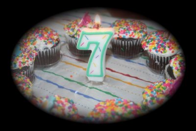 My 7 Yr. Old' Birthday Cupcakes!