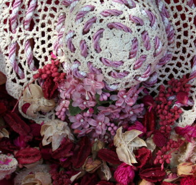 Dried Flowers with Hat