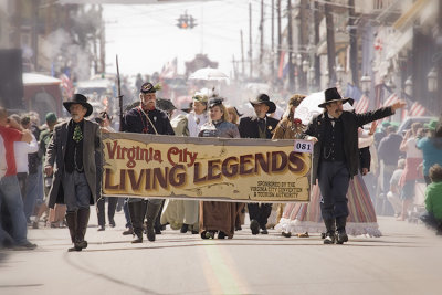 Living Legends Lead the Parade in Virginia City