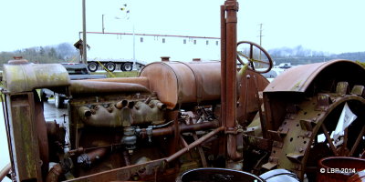 Old rusty tractor