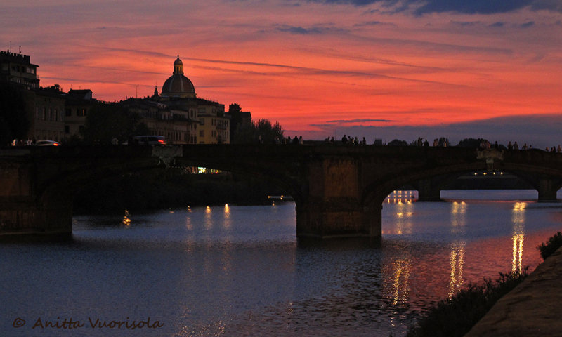 Afterglow, Arno River, Florence