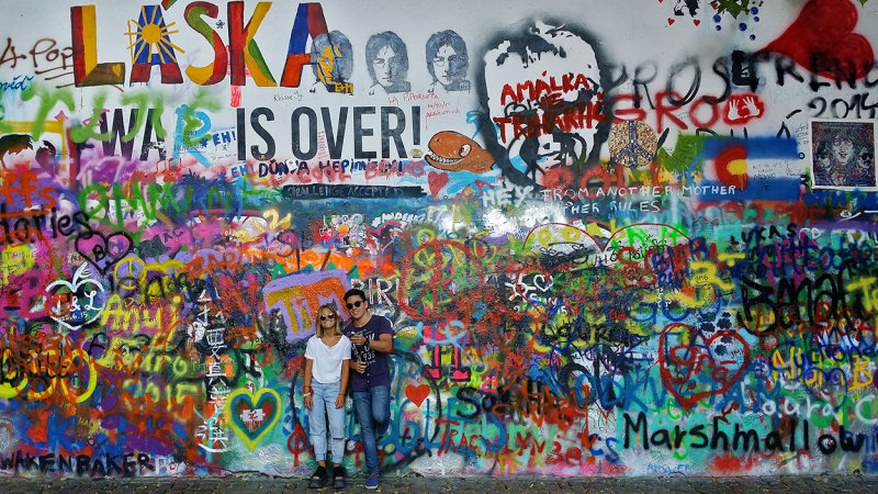 A portion of John Lennon Wall