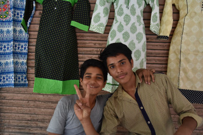 Jaipur market - my tunic salesmen