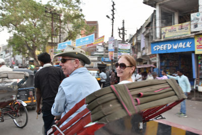   rickshaw ride to the Ganges
