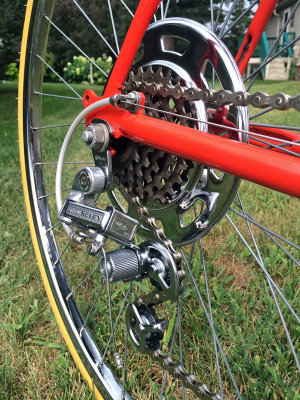 SunTour 'Seven' derailleur and 'Perfect' freewheel drivetrain