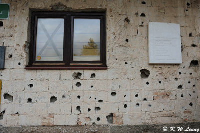 Wall with bullet and shrapnel holes DSC_6211