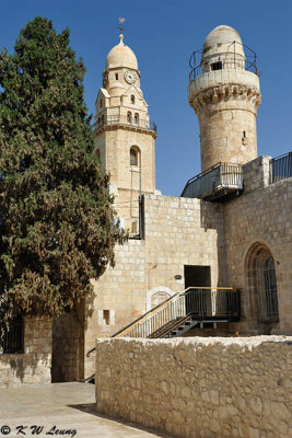 Clock towe and minaret above Cenacle DSC_3635