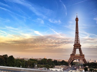eiffel sunset