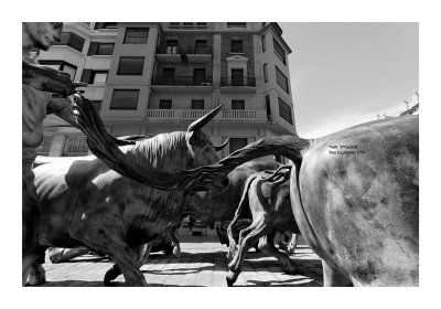 The statue in Pamplona 2