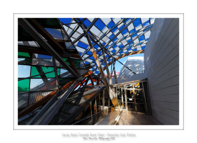 Fondation Louis Vuitton colorized by Daniel Buren 45