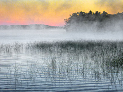 Misty Otter Lake At Sunrise DSCF06622