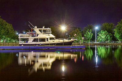 Docked Boat At Night 20130826