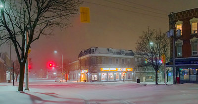 Main & Beckwith In Snowstorm 20131215