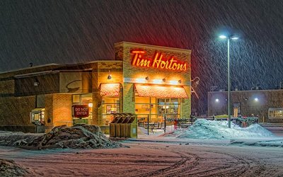 Snowy Tim Hortons 20140110