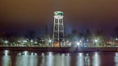Water Tower At Night  20140405