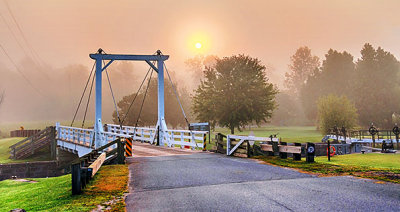 Kilmarnock Bridge In Foggy Sunrise 45792-4