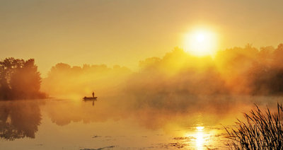 Foggy Sunrise Fisherman 45707-9