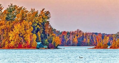 Big Rideau Lake In Autumn Sunrise DSCF4955