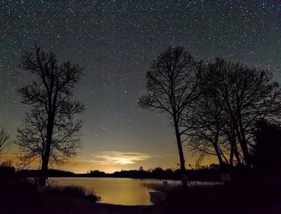 Otter Lake Boat Launch At Night 46228