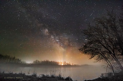 Milky Way Galactic Core Over Ground Fog 48230