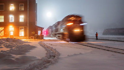 Foggy Night At The Rail Yard P1150664