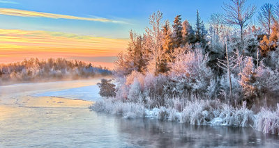 Frosty Rideau River At Sunrise DSCN02286-8