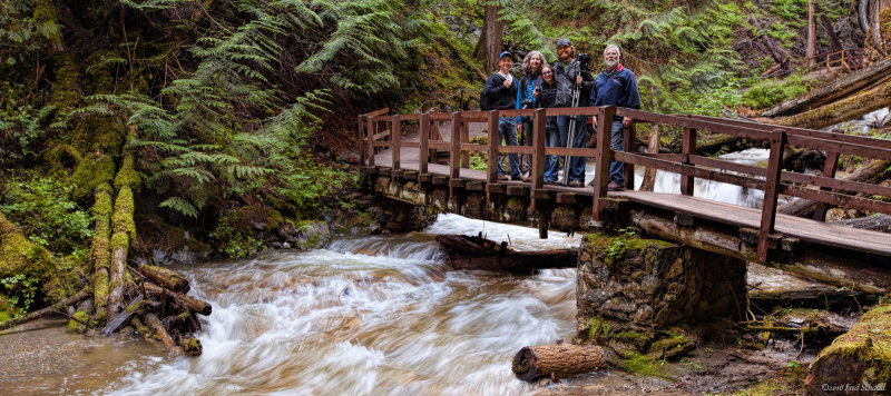 Barbara, Me, and the Kids at Margaret Falls