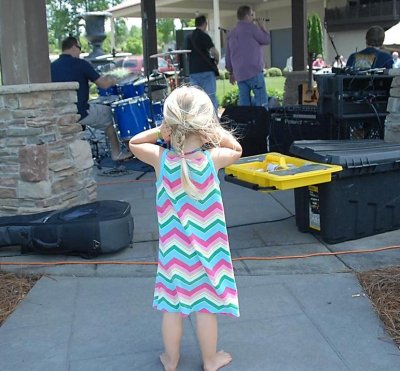 Stella wanted to see the drummer . . . but it was too loud