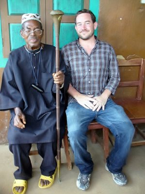 Aaron with Paramount Chief in Koidu, Sierra Leone.