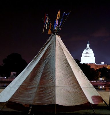 Native American protest near Capitol