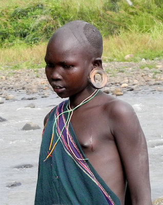 Surma girl; south-western Ethiopia.