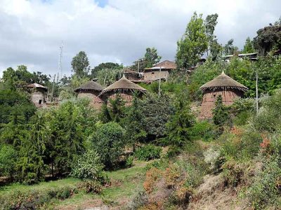 Amhara settlement in Lalibela. Ethiopia. Now most of the people have moved to modern houses.