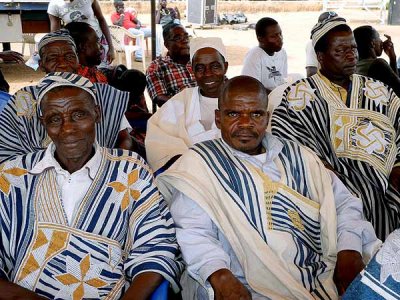  Festival des 18 Montagnes de Man , Cte dIvoire. Honorable elders are watching the dances.