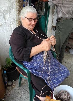 Old lady in Crete, Greece