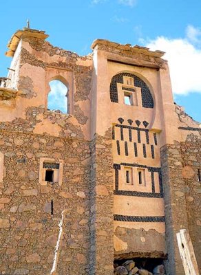 Maison traditionelle détruite; Vallée des Amandiers/ Vallée des Ameln, Maroc