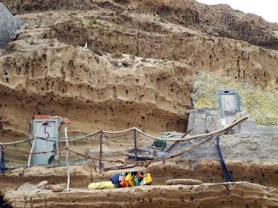 Habitations troglodytiques  Tifnit, Maroc.