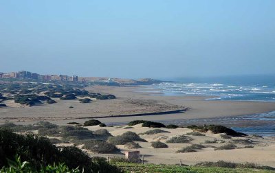 Embouchure de l’Oued Massa réserve naturelle entre Sidi R'bat et Massa.