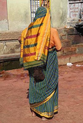 Devadasi with matted hair, Yellamma temple, Saundatti, Karnataka, India