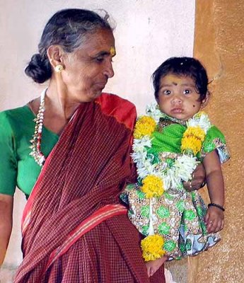 Devotees at Yellamma temple at Saundatti, Karnataka, India