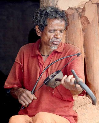 Blind Juang musicians in Gupta Lanja
