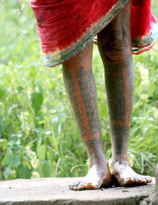 Tattoos of a  Paraja lady