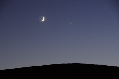 A Conjunction of the Crescent Moon and Venus