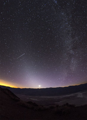 Zodiacal Light, Crescent Moon and the Milkyway
