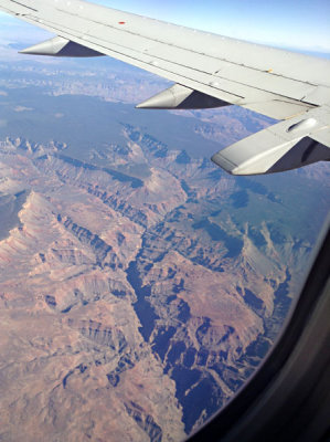 Flying over the Grand Canyon area
