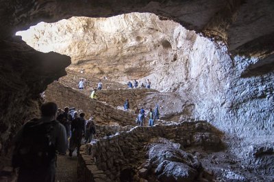 Hiking upward to the Natural Entrance