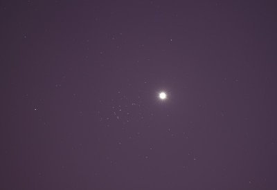 Venus and the Beehive Cluster, M44