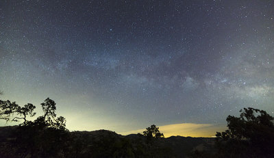 Milky Way over the Diablo Range, Mount Hamilton