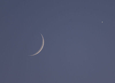 The Crescent Moon and Crescent Venus