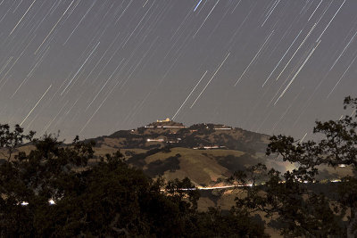 Star Trails over Mount Hamilton/Lick Observatory