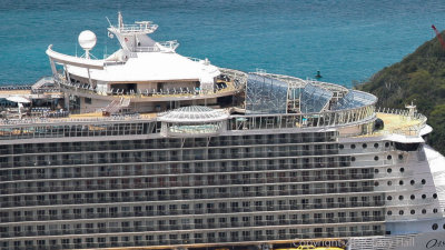 Starboard side of the Oasis of the Seas - St Thomas dock